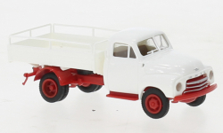 Brekina 35342 - H0 - Opel Blitz mit Getränkepritsche Economy - weiß/rot